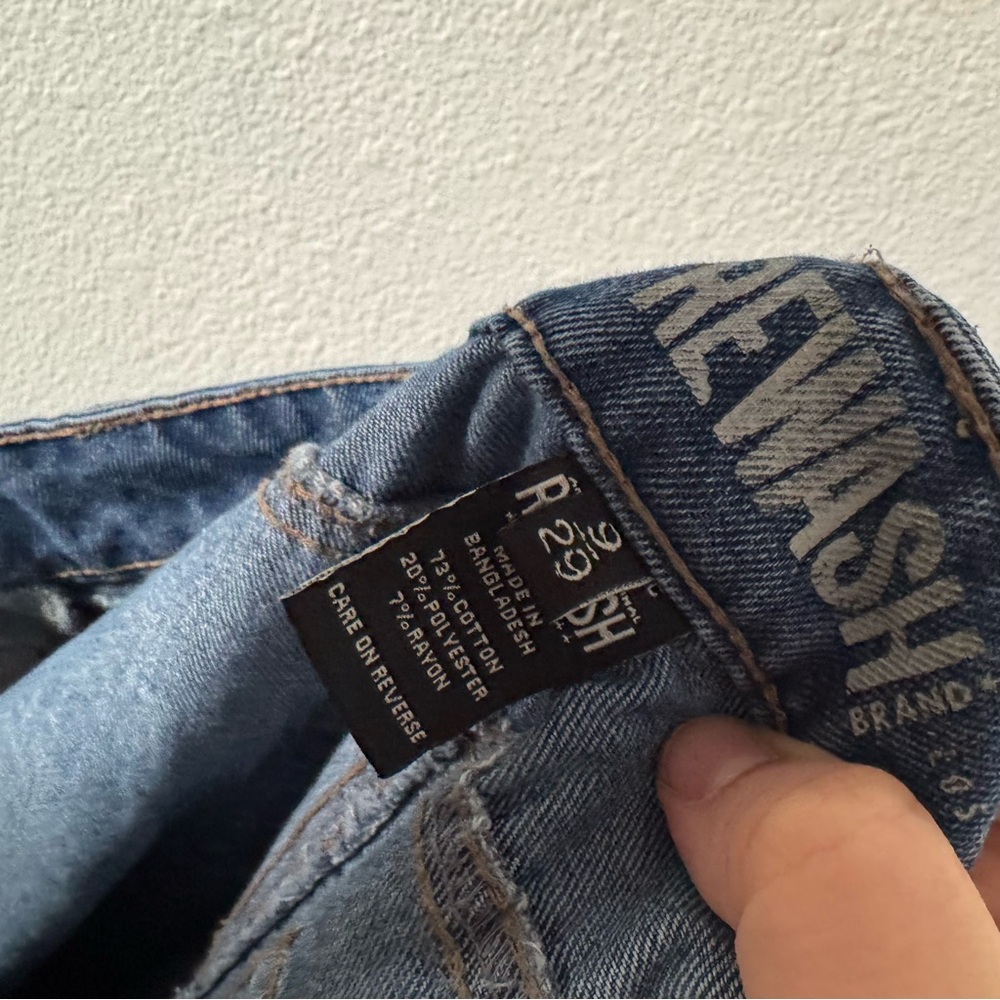 Rewash High Rise Jeans Y2K Streetwear 9/29 Junior Crop Vintage Staple Distressed - Picture 8 of 16